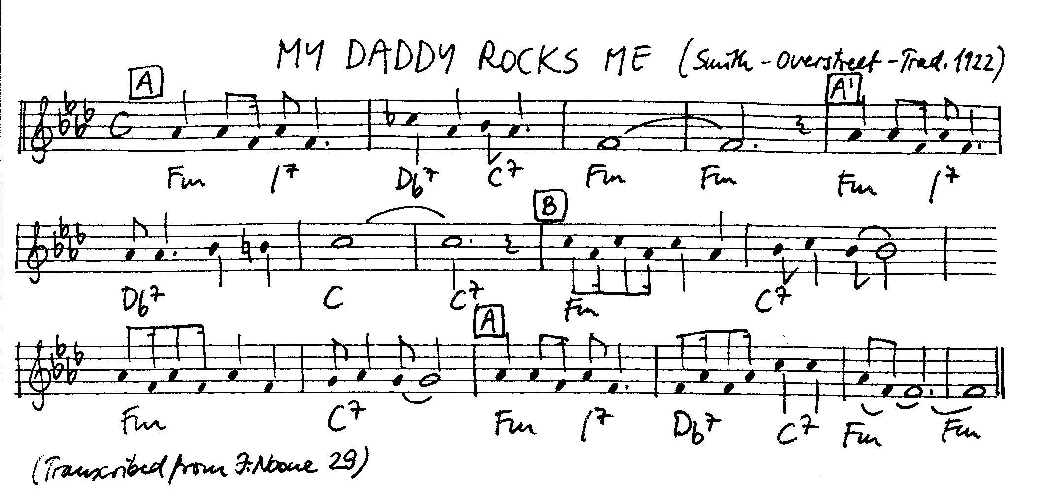 my daddy rocks me leadsheet – book us for your next 20s or gatsby event